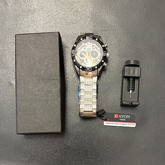 Cayon Sliver-toned Watch